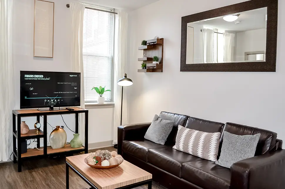 furnished apartment living space