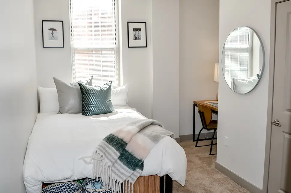 furnished apartment bedroom