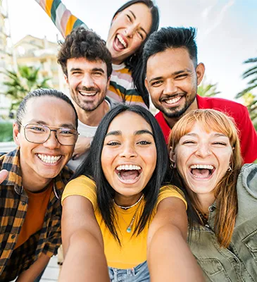 group of diverse young adults