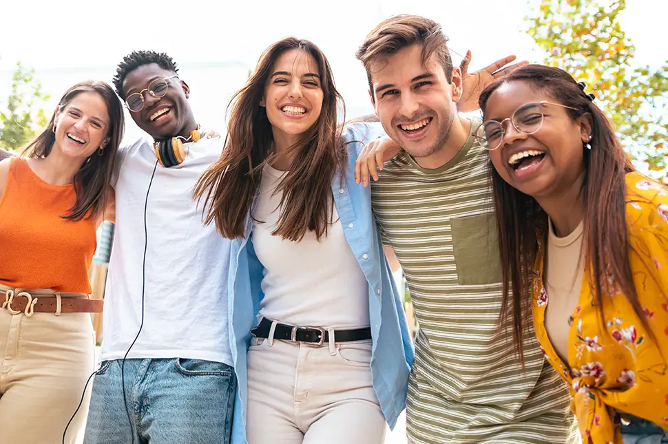 group of diverse young adults