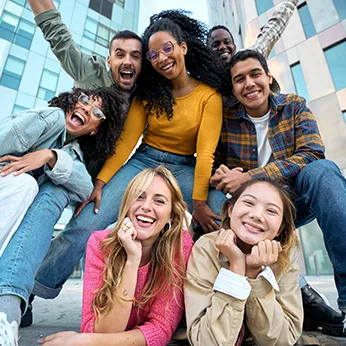 group of diverse young adults